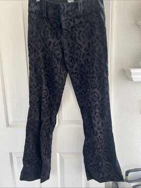 Cache Black Snake-Print Pants